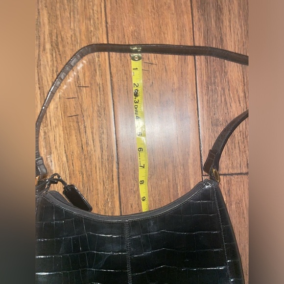 Vintage shoulder bag croc embossed leather we bag handbag purse - Picture 14 of 14